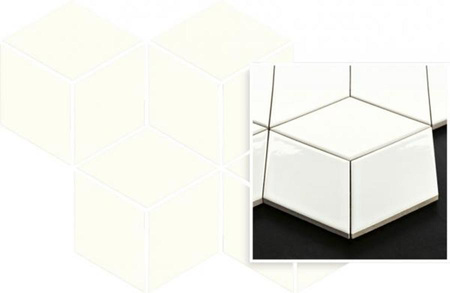 UNIWERSALNA MOZAIKA PRASOWANA BIANCO PARADYZ ROMB HEXAGON 20,4X23,8