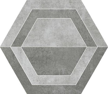 SCRATCH GRYS HEKSAGON B MAT. 26X29,8