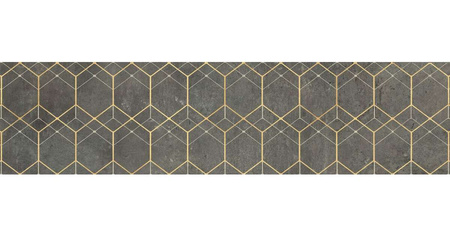 GRES SOFTCEMNT GRAPHITE DECOR GEO RECT.1197X297 G2