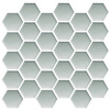 PLATINUM GLASS HEXAGON MOSAIC 25x25,8