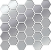 PLATINUM GLASS HEXAGON MOSAIC 25x25,8