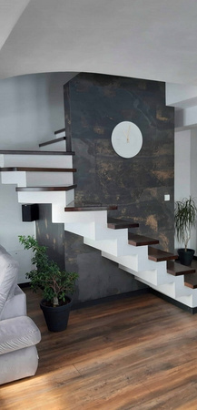 Kamień w rolce Fornir kamienny Naturalny Black Slate Gold 122x61x0,2 cm