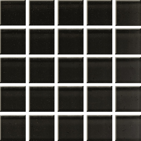 BLACK GLASS MOSAIC 25X25