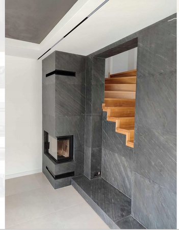 Kamień w rolce Fornir kamienny Naturalny Black LINE 122x61x0,2 cm