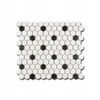 Mozaika Hexagon Blanco&BLACK 26x30