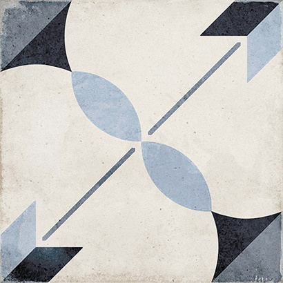 ART NOUVEAU ARCADE BLUE 20X20 G1 EQ 24411