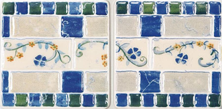 MAJOLIKA MEZZA 2 KOMPLET 2 ELEMENTOWY LISTWA 11,5X23,5 G.1