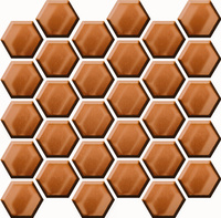 COOPER GLASS HEXAGON MOSAIC 25x25,8