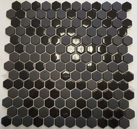 Mozaika Enamel Hexagon Negro Mix 30,8x29,8